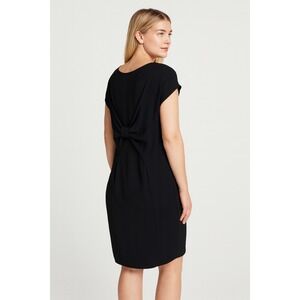 MEEM Label Women's Bow Back Oversized Black Short Sleeve Dress- Size Small